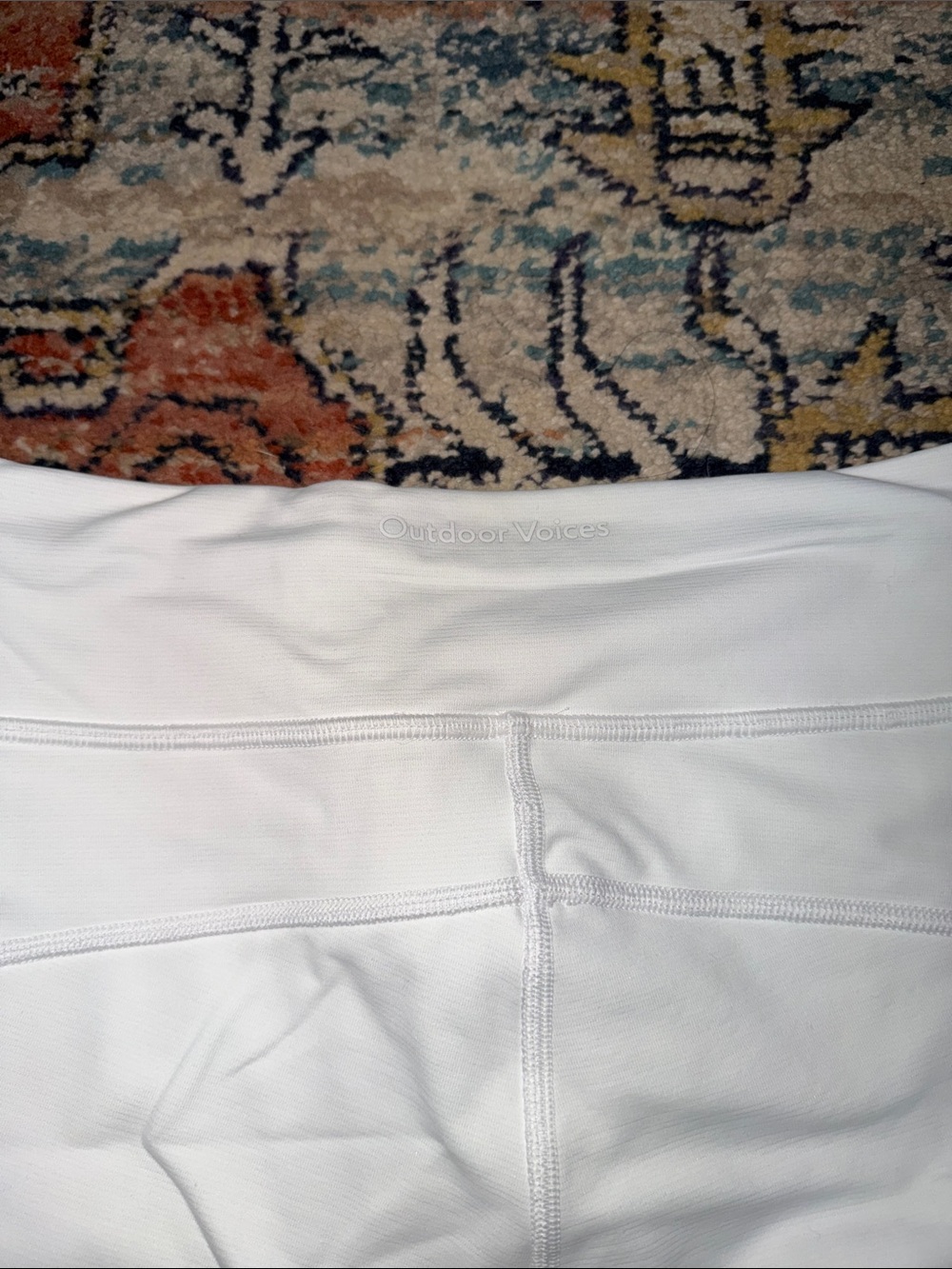 Outdoor Voices White High-Rise Bike Shorts - Picture 4 of 5
